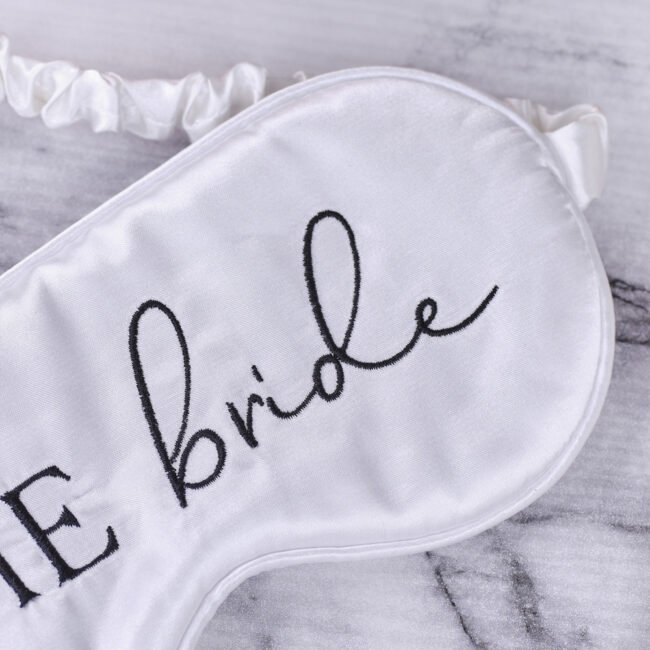 EYE MASK THE BRIDE SATIN WHITE 20X10CM - Image 3