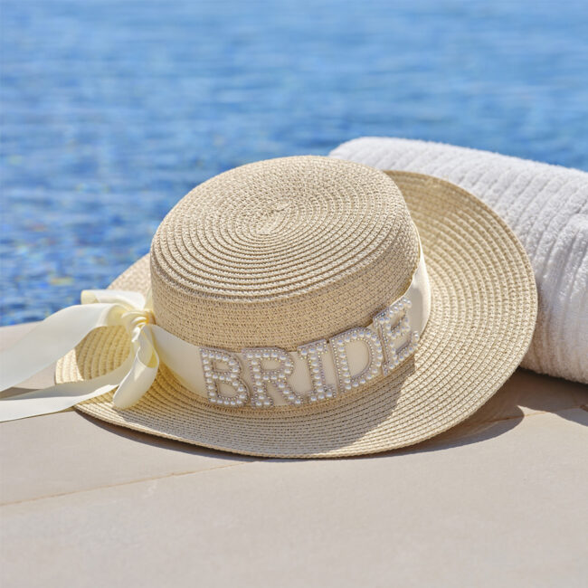 STRAW HAT BRIDE PEARL LETTERS - Image 3