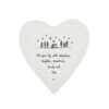 HEART COASTER "FILL YOUR LIFE WITH ADVENTURE" 10X11X0.5CM