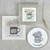 FLOWERS IN MUG COASTER "SENDING YOU THE BIGGEST HUG" 9.8X9.7X0.8CM - Image 3