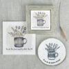 FLOWERS IN MUG COASTER "FILL YOUR LIFE WITH ADVENTURES" 9.8X9.7X0.8CM - Image 2