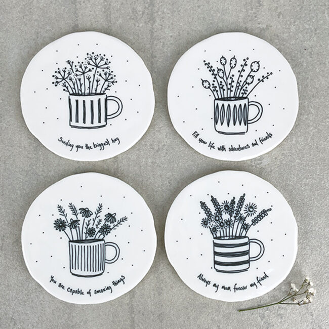 FLOWERS IN MUG COASTER "ALWAYS MY MUM" 9.8X9.7X0.8CM - Image 3