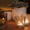 TEALIGHT HOLDER COOPER WHITE 7.5X7.5CM - Image 2