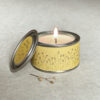 TIN CANDLE "SENDING SUNSHINE AND HUGS" 7.5X4.5X7.5CM - Image 3