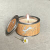 TIN CANDLE "IT'S THE FRIENDS WE MEET"