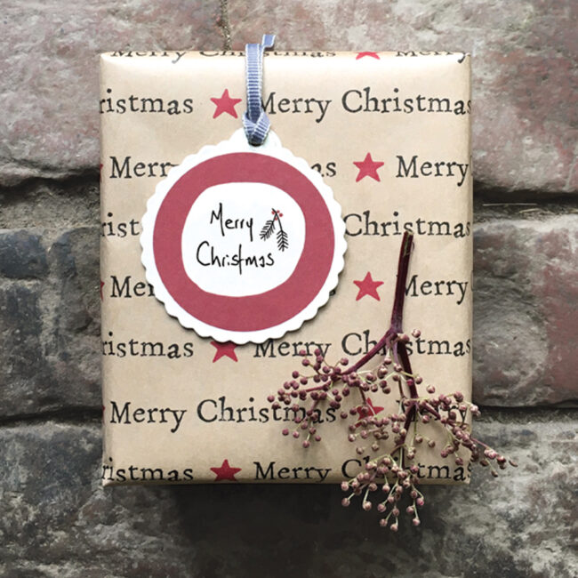 TAG ROUND MERRY CHRISTMAS 5.6X5.1X0.02CM - Image 2
