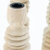 SET OF 3 CANDLEHOLDER TOTEM NATURAL 7X7X45CM & 7X7X36CM & 7X7X26.5CM - Image 2