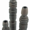 SET OF 3 CANDLEHOLDER TOTEM BROWN 7X7X45CM & 7X7X36CM & 7X7X26.5CM - Image 2