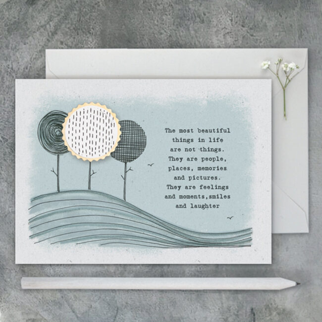 STITCHERY CARD "MOST BEAUTIFUL THINGS" 12X16.5X1CM - Image 3