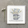 FLOWERS IN MUG CARD "FRIEND EVERYBODY WISHES THEY HAD" 13.5X13.5X0.5CM - Image 2