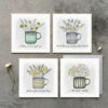 FLOWERS IN MUG CARD "SENDING YOU THE BIGGEST HUG" 13.5X13.5X0.5CM - Image 4