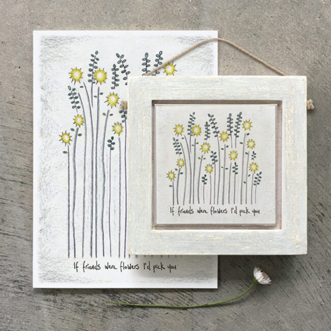 FLOWER CARD "FRIENDS WERE FLOWERS" 12X16.5X0.1CM - Image 3