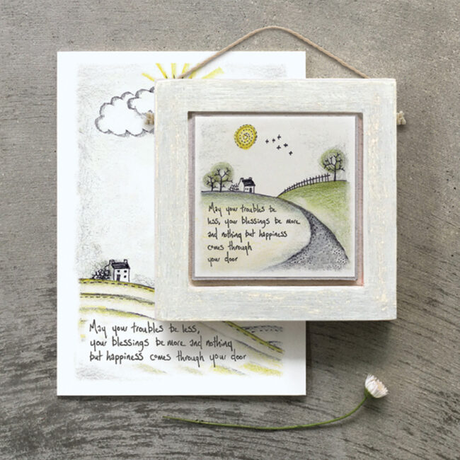 COUNTRYSIDE CARD "TROUBLES BE LESS" 12X16.5X0.1CM - Image 4