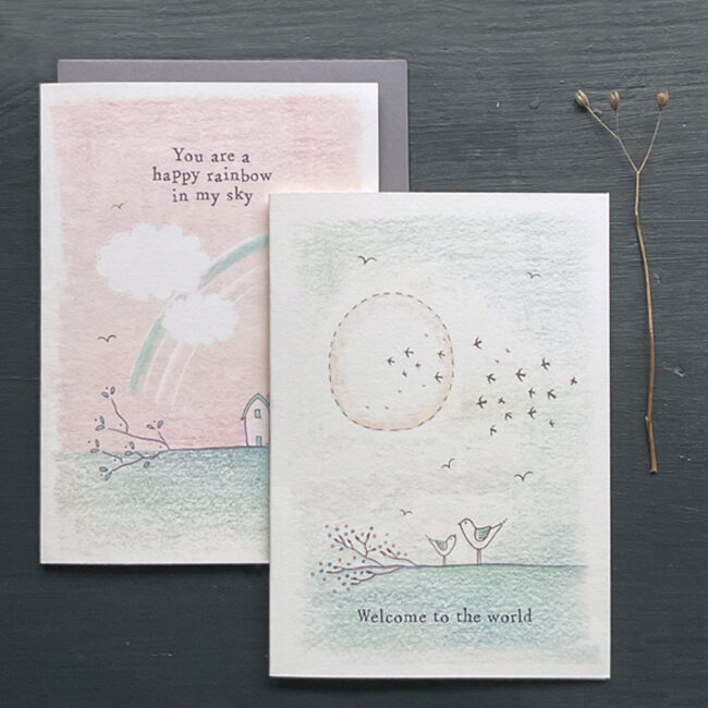 TWIG CARD "WELCOME TO THE WORLD" 12X16.5X0.1CM - Image 3