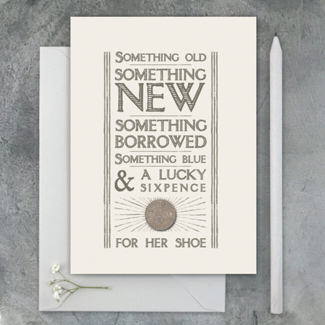 CARD "OLD NEW BORROWED" 12X16.5X0.5CM - Image 3