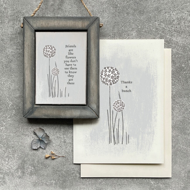 WOODEN FRAME "FRIENDS ARE LIKE FLOWERS" 10X12.5X1.3CM - Image 3