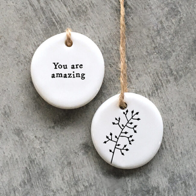 FLORAL HANGER "YOU ARE AMAZING" 3.5X3.5X0.4CM - Image 3