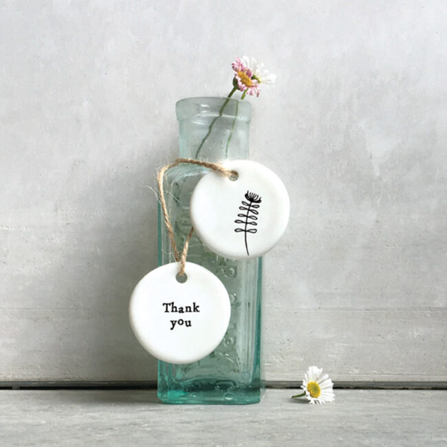 FLORAL HANGER "THANK YOU" 3.5X3.5X0.4CM - Image 4