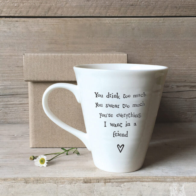 PORCELAIN MUG "DRINK TOO MUCH" 14X11X10CM - Image 3