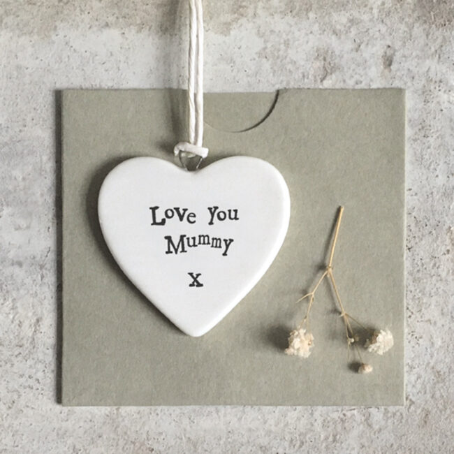 PORCELAIN HEAR "LOVE YOU MUMMY" 4.5X4.5X0.5CM - Image 3