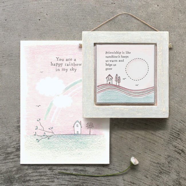 WOODEN FRAME "FRIENDSHIP LIKE SUNSHINE" 10X10X1.5CM - Image 3
