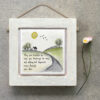 WODDEN FRAME "TROUBLES BE LESS" 10X10X1.5CM - Image 2