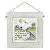 WODDEN FRAME "TROUBLES BE LESS" 10X10X1.5CM