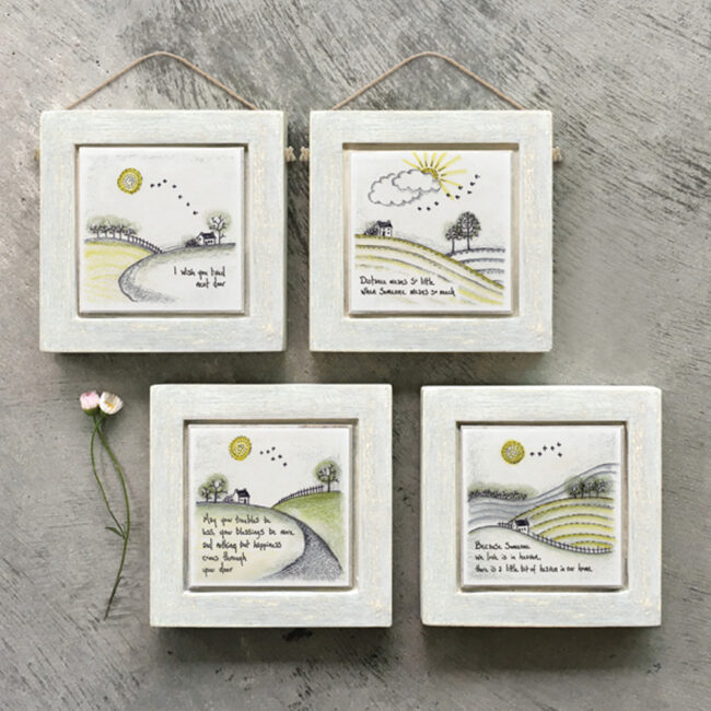 WODDEN FRAME "TROUBLES BE LESS" 10X10X1.5CM - Image 4