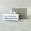 PORCELAIN SCENE "MAY LOVE & LAUGHTER WARM" 4.7X6.7X1.7CM - Image 2