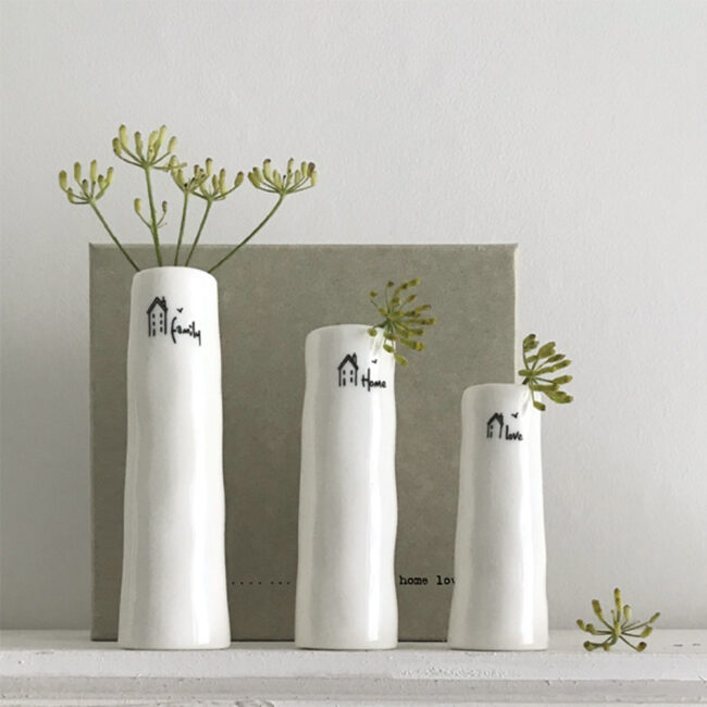 SET OF 3 VASES "FAMILY, HOME, LOVE" 11.5X12.5X3.5CM - Image 3
