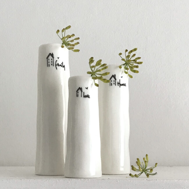 SET OF 3 VASES "FAMILY, HOME, LOVE" 11.5X12.5X3.5CM - Image 4