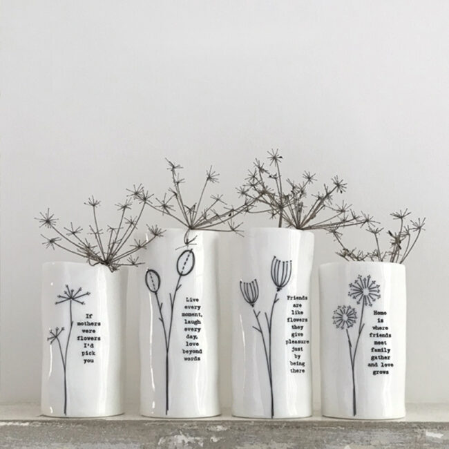 VASE PORCELAIN "FRIENDS ARE LIKE FLOWERS" 5X9.1X5CM - Image 3