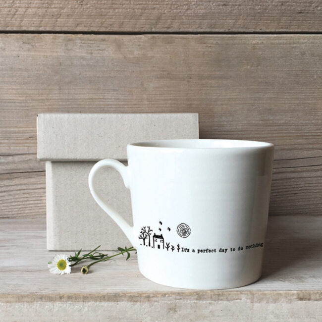 WOBBLY MUG "IT'S A PERFECT DAY TO DO NOTHING" 11X7.8X8.6CM - Image 3
