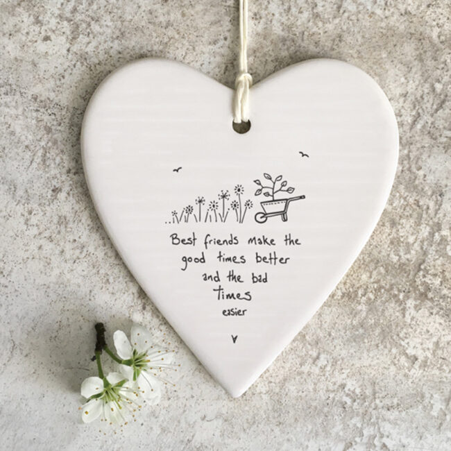 WOBBLY HEART "BEST FRIENDS MAKE GOOD TIMES" 10X9X0.5CM - Image 3