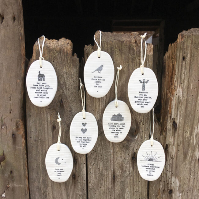 PORCELAIN HANGER SUNRISE "WONDERFUL" 5.5X8X0.5CM - Image 3
