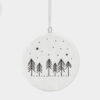 BAUBLE MERRY CHRISTMAS CABIN IN THE WOODS 5.5X5.5X4CM - Image 2