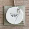 PORCELAIN MOON "YOU ARE MY SUN & MOON" 6.5X6.5X0.8CM