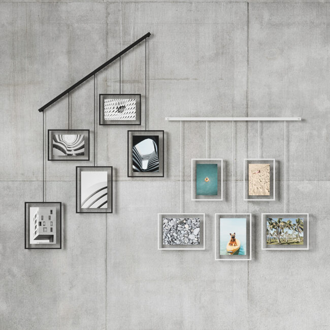 SET OF 5 EXHIBIT WALL PICTURE FRAMES WHITE - Image 4