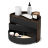 STORAGE BOX MOONA BLACK & WALNUT 27X15X18CM