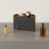 STORAGE BOX MOONA BLACK & WALNUT 27X15X18CM - Image 4