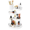 PIROUETTE COSMETIC ORGANIZER WHITE & BRASS 23X23X35CM