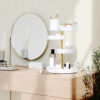 PIROUETTE COSMETIC ORGANIZER WHITE & BRASS 23X23X35CM - Image 3