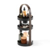 COSMETIC ORGANIZER BELLWOOD BLACK & WALNUT 20X20X50CM