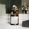 COSMETIC ORGANIZER BELLWOOD BLACK & WALNUT 20X20X50CM - Image 3