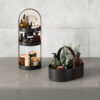COSMETIC ORGANIZER BELLWOOD BLACK & WALNUT 20X20X50CM - Image 4