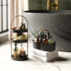 COSMETIC ORGANIZER BELLWOOD BLACK & WALNUT 20X20X50CM - Image 2