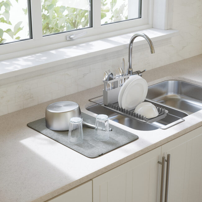 DISH RACK UDRY OVER THE SINK CHARCOAL 51X57X17CM - Image 3