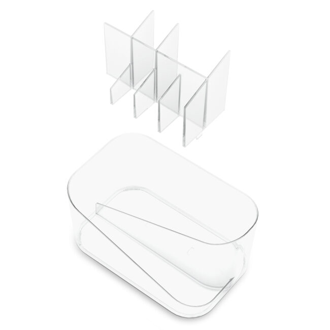 GLAM COSMETIC ORGANIZER CLEAR 27X17X13CM - Image 6