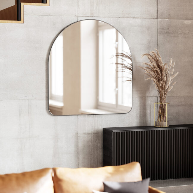 MIRROR HUBBA ARCHED METALLIC TITANIUM 86X91CM - Image 3