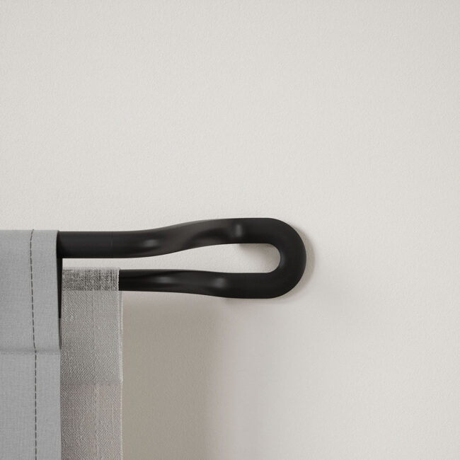 CURTAIN ROD DOUBLE MIDNIGHT BLACK 107-305CM - Image 3